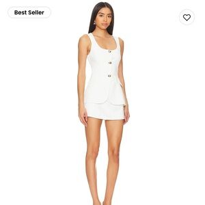 Amanda Uprichard Kya Romper in Ivory